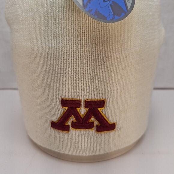 Minnesota Golden Gophers Uncuffed Knit Winter Beanie Hat Cap White - Picture 2 of 6